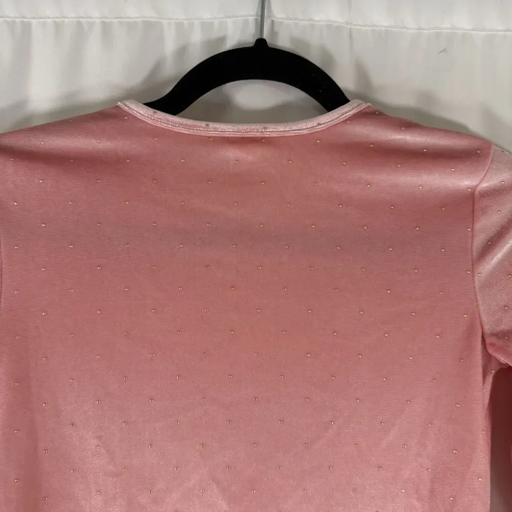 New Old Navy Velvet Shirt Girls Large 10-12 Pink Long Sleeve Crew Neck